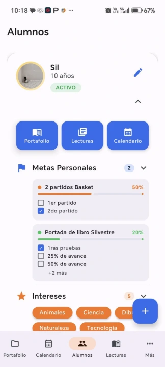 Perfil del alumno en EVIAP