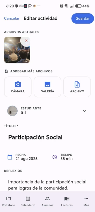 Nueva actividad en EVIAP