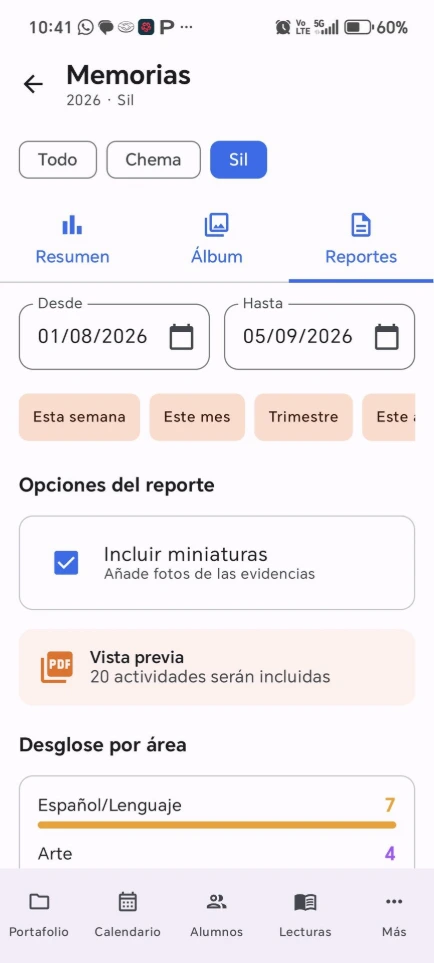 Generación de reportes PDF en EVIAP