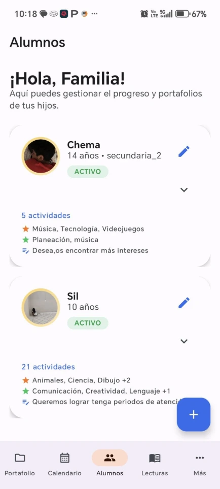 Lista de hij@s en EVIAP