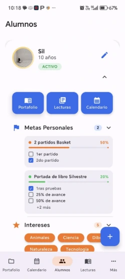 Perfil del alumno en EVIAP